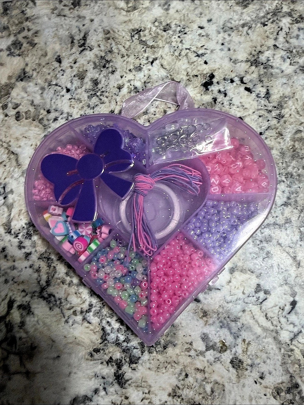 Kids Heart Bead Jewelry Making Kit